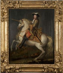 Louis Xiv, Roi De France Et De Navarre, A Cheval by Rene Antoine Houasse
