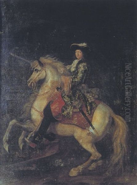 Portrait Equestre De Louis Xiv - view 1