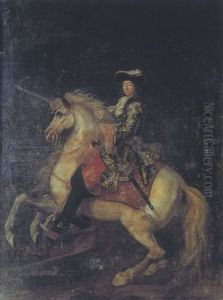 Portrait Equestre De Louis Xiv