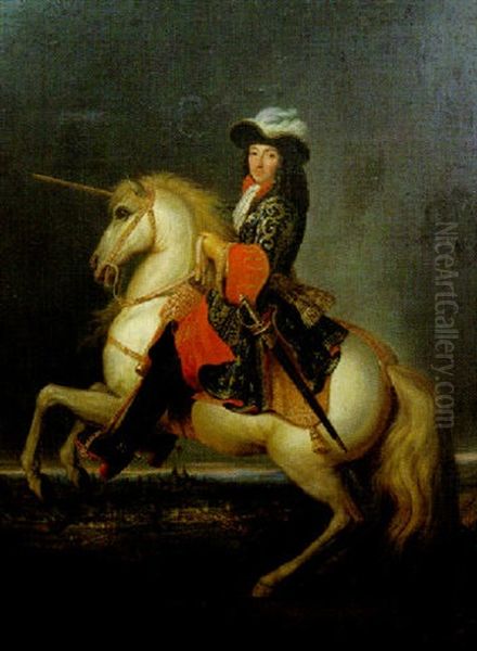 Portrait Equestre De Louis Xiv - view 1