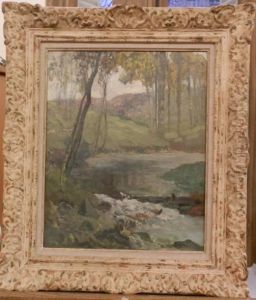 Cours D Eau En Sous Bois Panneau by Leon Barotte