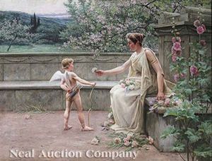 Aphrodite Presenting A Rose To Cupid Aphrodite Presenting A Rose To Cupid
