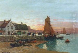 Fishing Village At Dusk Fishing Village At Dusk