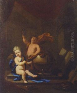 An Allegory Of The Arts Triumphing Over Time by Arnold Houbraken