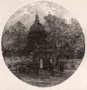 Notre Dame And Sacre Coeur by Frederic Anatole Houbron