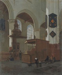 Kircheninterieur Der Oude Kerk, Delft
