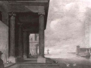 Architecture De Palais En Bord De Mer by Gerrit Houckgeest