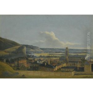 A View Of A Town In The Yonne Region, Burgundy