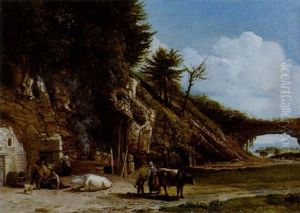 Scene Paysanne by Jean Pierre Louis Houel