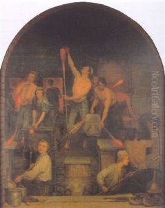 Interieur D'une Verrerie by Charles Housez