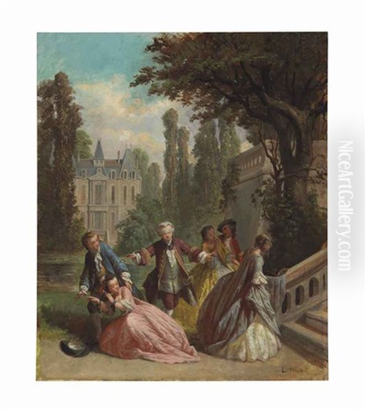 Fete Galante (+ A Companion Painting; 2 Works) - view 1