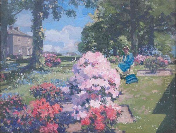 Janet Ferguson (nee Weir) In The Garden, Summertime - view 1