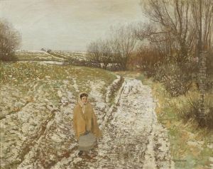 A Woman On A Wintry Path