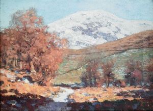 Winter Morning, Loch Goilhead (+ Sketch Portrait Of A Gentleman, Verso) by George Houston