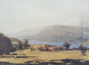 Extensive Coastal Landscape With Building Beyond