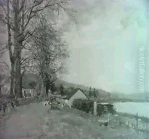Cottages By Loch Awe by George Houston