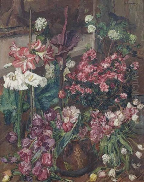 A Colourful Display Of Tulips, Azaleas, Lillies, Amarylles, Arums And Hyacinths - view 1