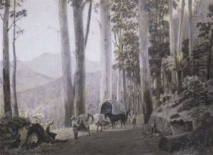 Near Macedon, Victoria by Henricus Leonardus Van Den Houten