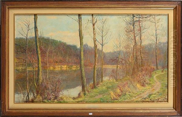 Paysage A L"etang En Automne - view 1