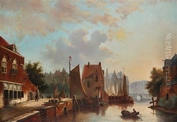 Dutch Canal Scene - view 1