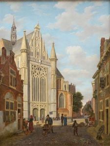 A Capriccio View Of The Hooglandse Kerk In Leiden