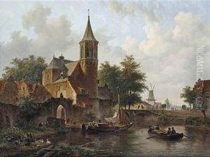 A Towns View Near A River