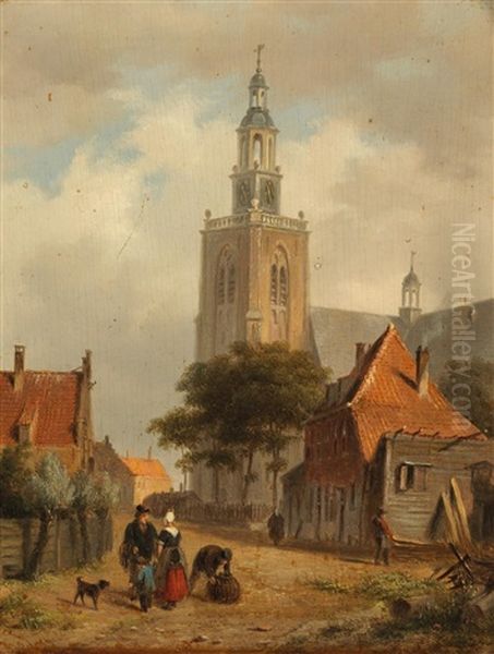 Conversation Outside The Church - view 1