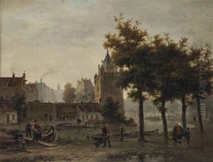 Unloading A Ship On The Outskirts Of Town