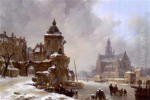 A View Of A Town In Winter - view 1