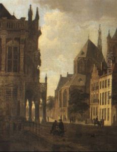 A Capriccio View Of The Hague by Bartholomeus Johannes Van Hove