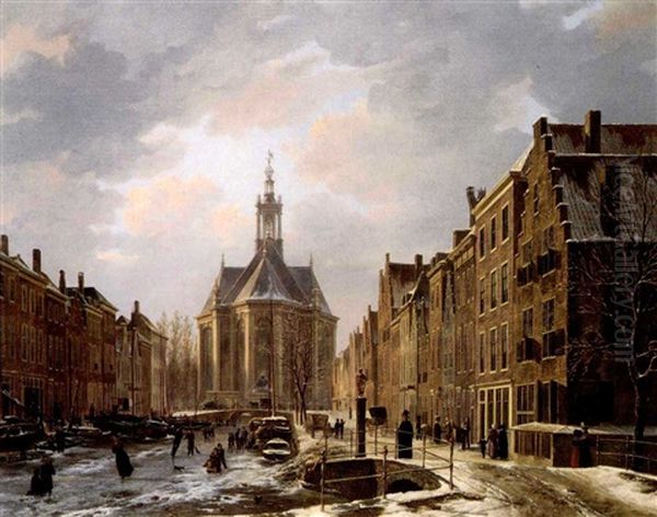 View Of The New Church In The Hague In Winter - view 1