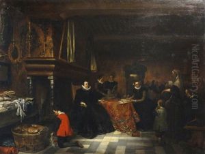 La Distribution Des Pains by Hubertus van Hove