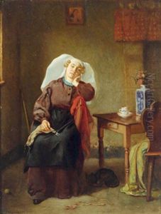Anstrengende Strickarbeit by Hubertus van Hove