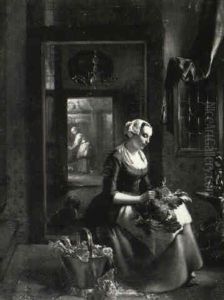 Preparing Dinner by Hubertus van Hove