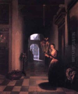 Lighting The Lamp by Hubertus van Hove