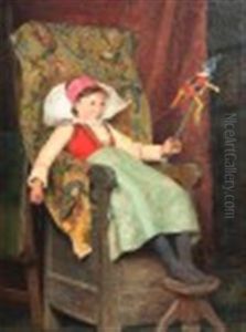 The Artist's Model In The Studio; 1878 by Thomas Hovenden