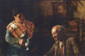 Old Couple In An Interior by Thomas Hovenden