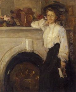 Femme Devant La Cheminee by Julia Beatrice How