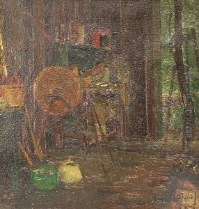 Workshop Or Barn Interior by William Henry Howe