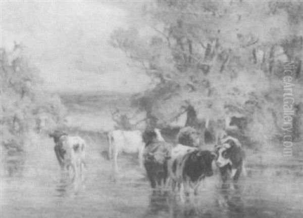 Cows At The River - view 1