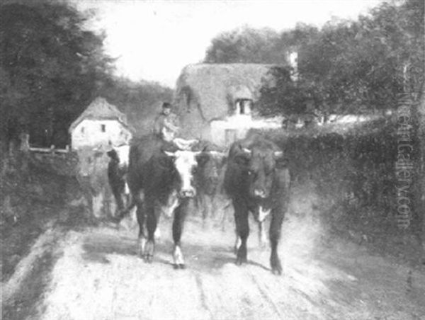 Driving The Cattle To Pasture - view 1