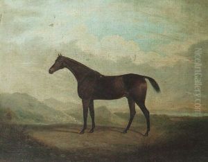 A Bay Hunter "romulus" In A Landscape A Bay Hunter "romulus" In A Landscape