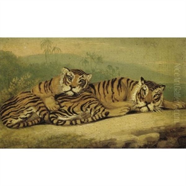 Five Animal Paintings (5 Works Framed As 1) - view 1