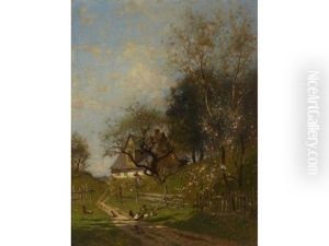 On The Road To The Farmhouse by Alfred Cornelius Howland