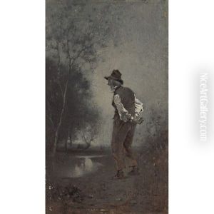 Old Man By The River by Alfred Cornelius Howland