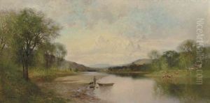 On The Connecticut At Brattleboro, Vermont by Alfred Cornelius Howland