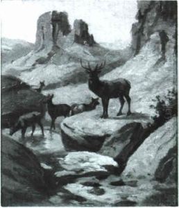 Elk At Waterhole