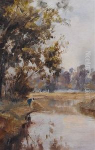 Puni Creek, New Zealand by Charles Henry Howorth