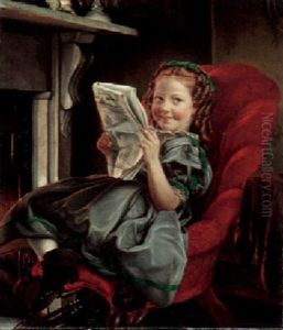 Reading By The Fireside by Philipp Hoyoll