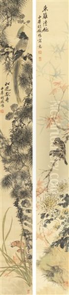 Refined Enjoyment By The Eastern Fence; Pine And Fungi Celebrating Long Life - view 1
